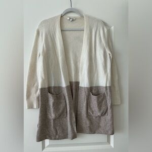 Madewell Cream and Tan Cardigan